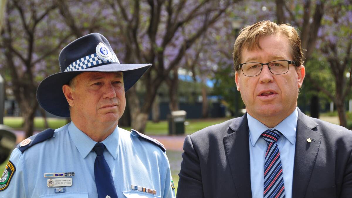 Safely First: Troy with NSW Police Assistant Commissioner Geoff McKechnie discussing community safety.