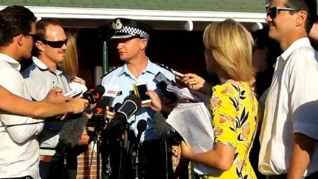 Inspector Todd Reid speaks to media about the accident at Dreamworld. Photo: Queensland Police
