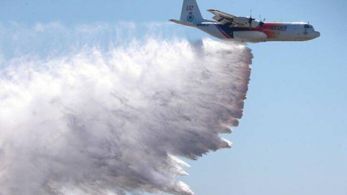 Firefighting aircraft 'Thor' has been despatched to help fight a bushfire burning out of control near Wellington.