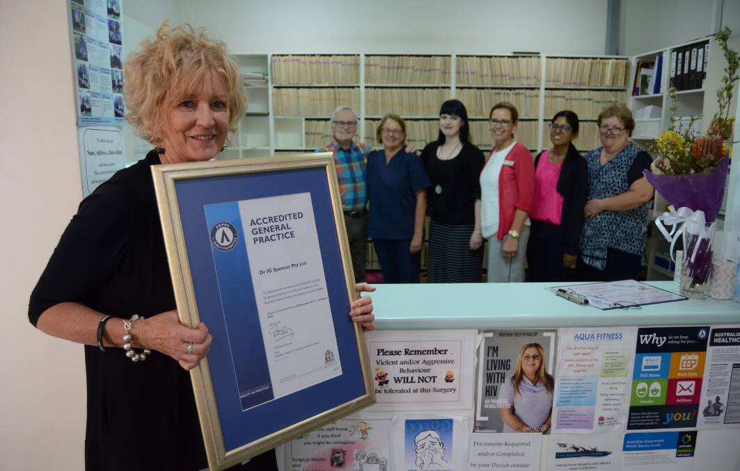 ​PROUD: Swift Street Medical Centre practice manager, Sue Towney and her team. Photo: ELOUISE HAWKEY