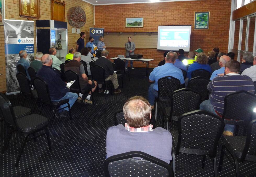 MEETING: A 'Meet the Constructor' session was held at the Wellington Civic Centre last Tuesday evening ahead of the wind farm construction.