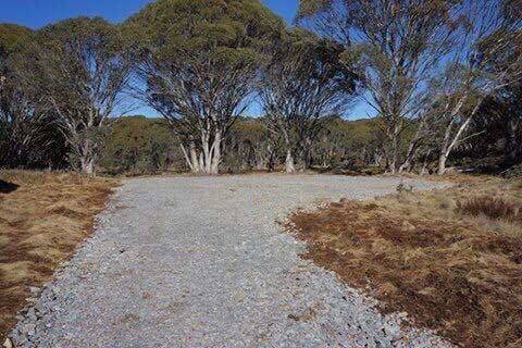 A 4km gravel hard rock road has been constructed though the national park that leads to this area, believed to be a brumby trap site, in the northern part of Kosciuszko National Park. 
