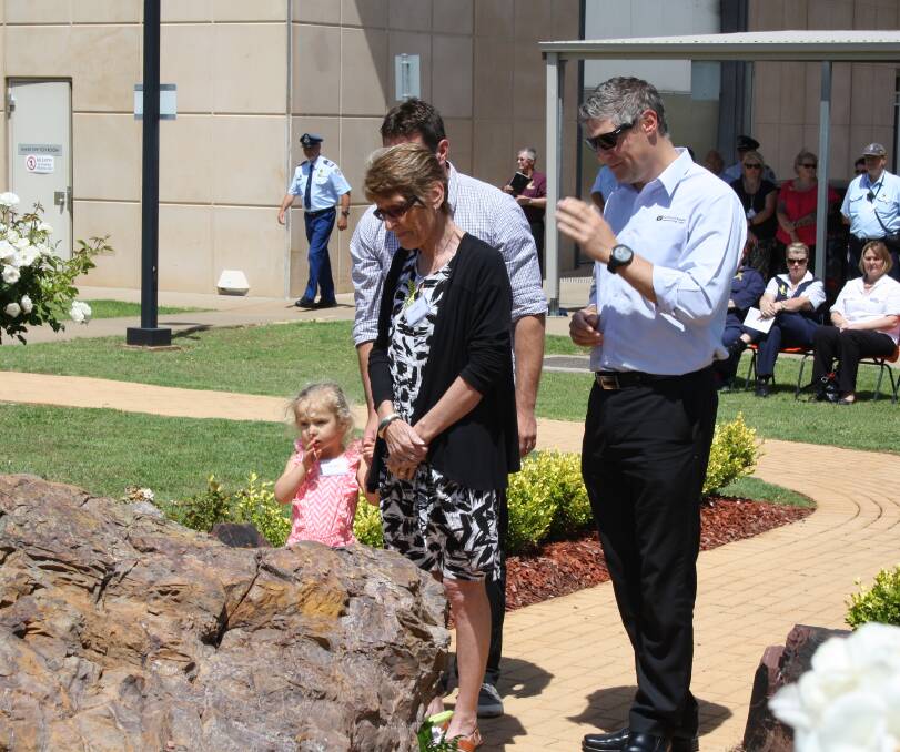 In memorium: The Willner family pay their respects during Friday's service. Photo: CONTRIBUTED.