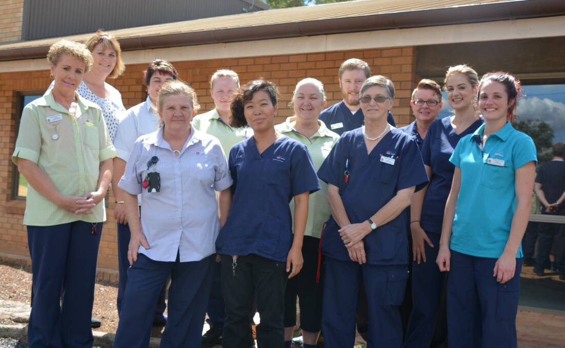 Wellington Health Service manager Sally Loughnan (back left) with some of the hospitals' new staff. Photo: NICK GRIMM