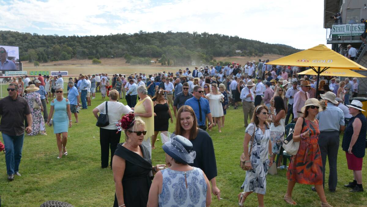 Thousands gathered at the Wellington Showground Racecourse on Sunday. Photo: NICK GRIMM