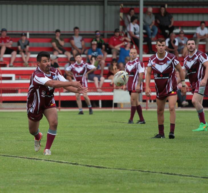 PUSHING THROUGH: The Cowboys worked through hard conditions to take home a close win in Narromine on Sunday. Photo: SAM AH-SEE