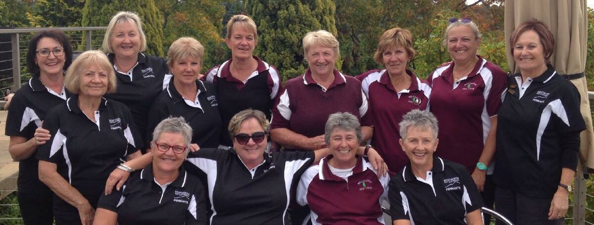 2017 Pennants: Wellington's Denise Haesler, Marie Cornish, Kathy Martin, Janelle Frappell and Gae Drew battled against Orange's Wentworth Club in Orange for the first round of matches.