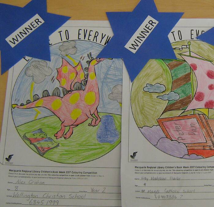 Some of the Book Week Colouring Competition winners.