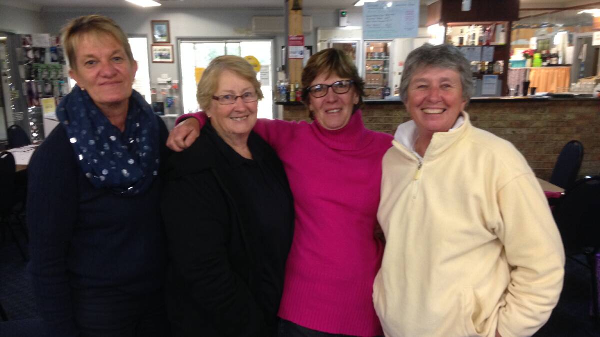 LADIES' GOLF: Denise, Carmel, Gae and Marie were all smiles after a great morning on the Wellington course.