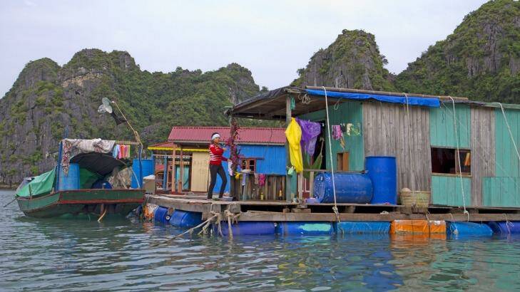The floating village of Vung Vieng.
 Photo: Andrew Bain