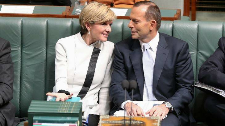 Julie Bishop says Tony Abbott is a victim of his own failure Photo: Alex Ellinghausen