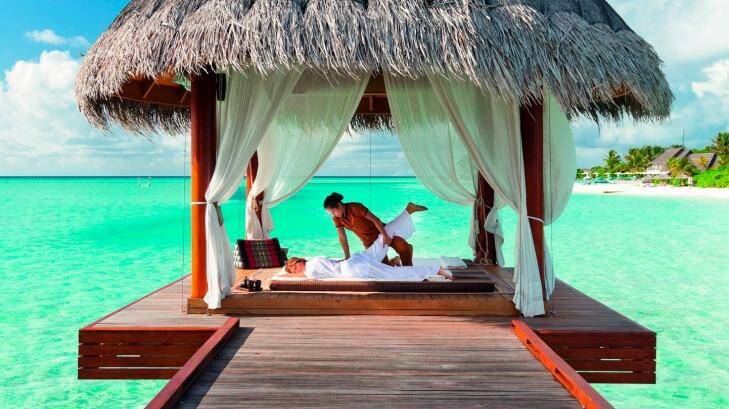 Anantara Dhigu Resort & Spa, Maldives: Massage with a sea view.
  Photo: supplied