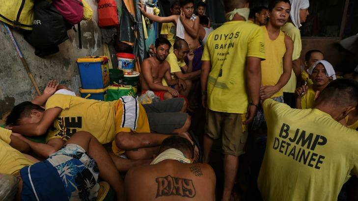 Quezon city jail has a congestion rate of 1181.30 per cent.  Photo: Kate Geraghty
