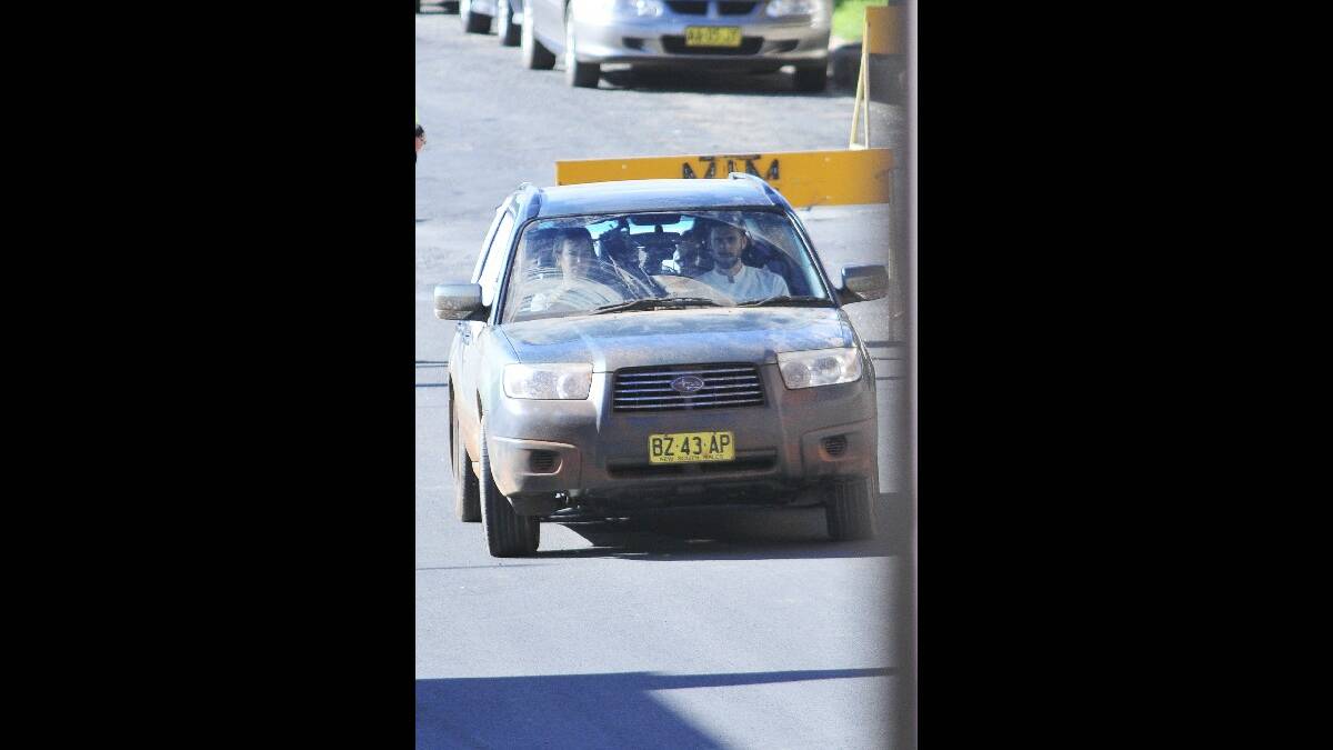 STAR IN OUR MIDST: Nicole Kidman, pictured driving a car, was hard at work in Canowindra on Monday, shooting scenes for Strangerland. Photo: JUDE KEOGH