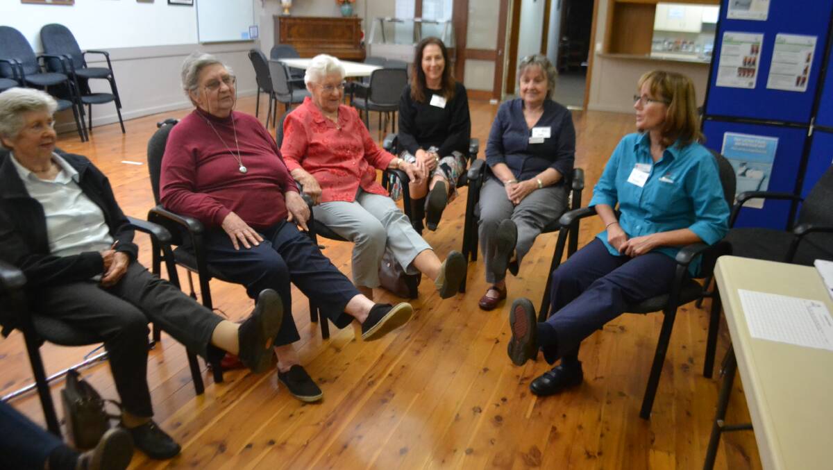 Community seniors at the Stepping On course