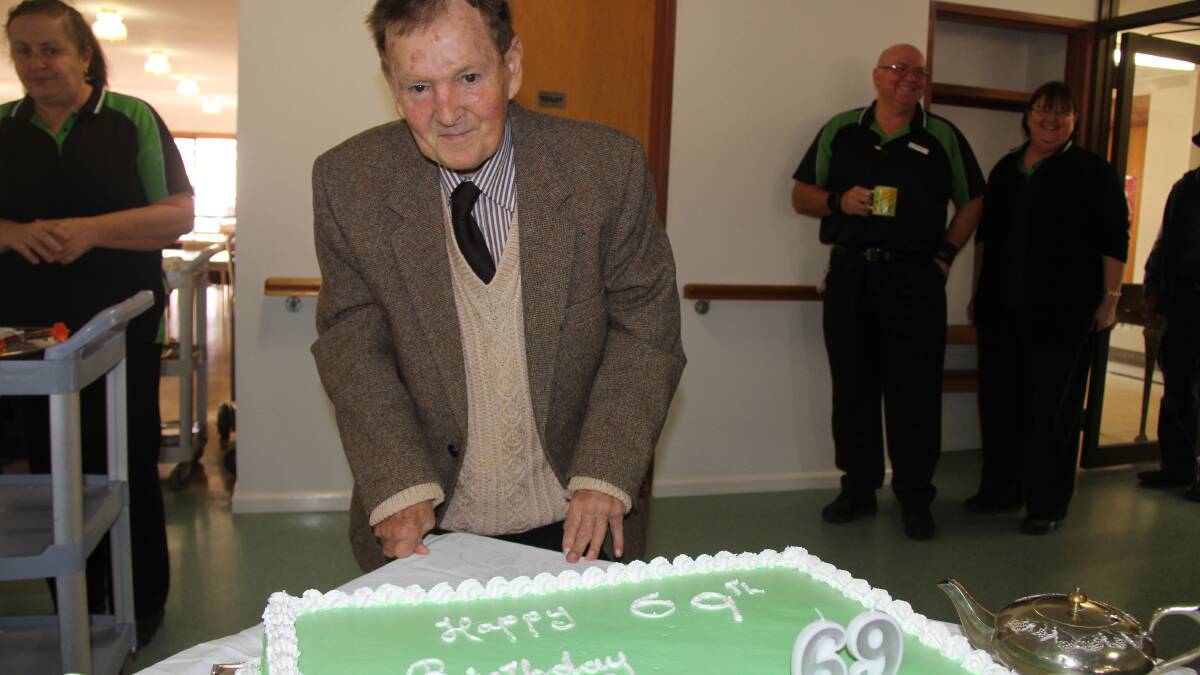 Frank Lacey celebrated his birthday with a big crowd of friends and residents at Maranatha