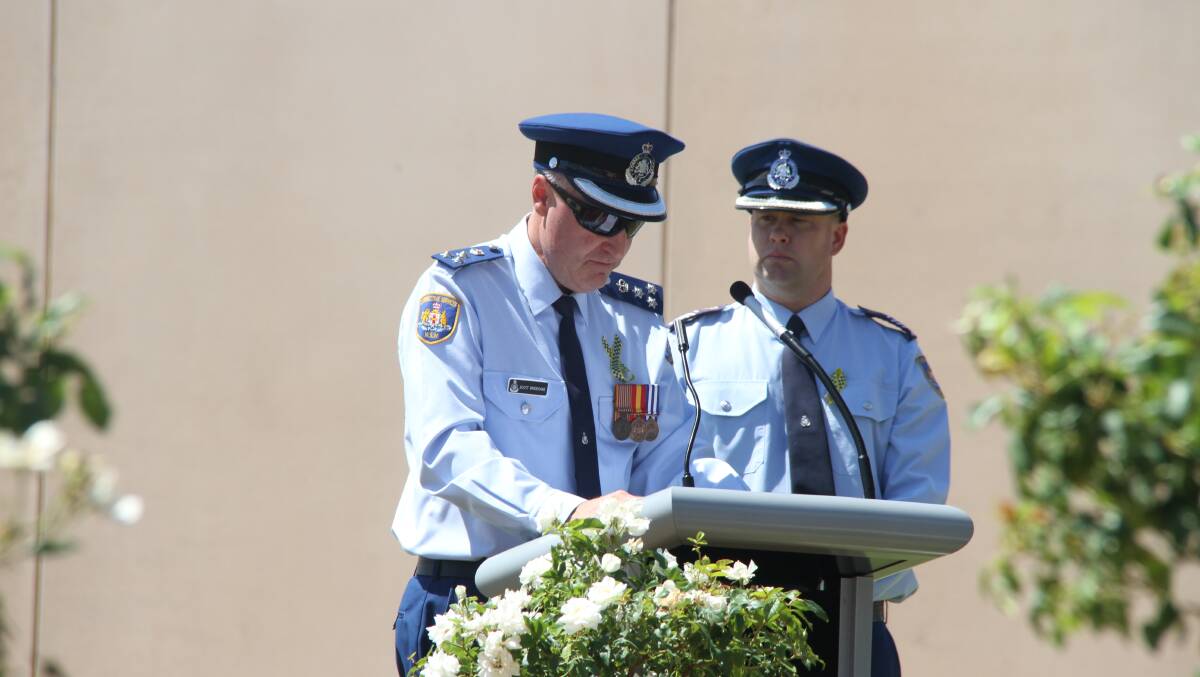 General manager of Wellington Correctional Centre Scott Brideoake at the service.