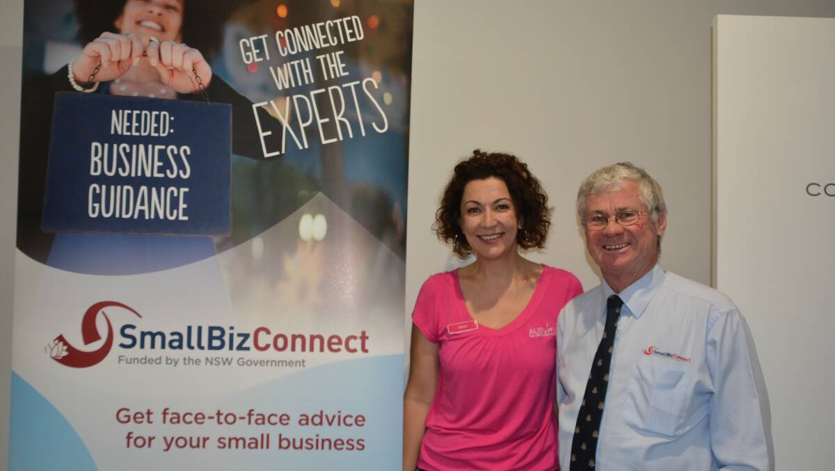 Carol Bagaric and Orana Regional Business centre's Peter Croft engaged the business community. 
