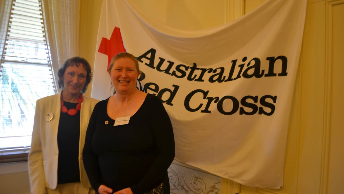 Wellington Red Cross president Sue Bullock and NSW Migration Manager Annie Harvey