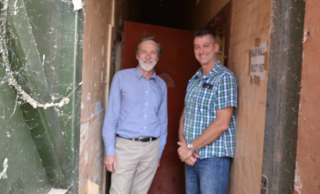 Robert Griffin and Cr Rod Buhr at the Old Gaol