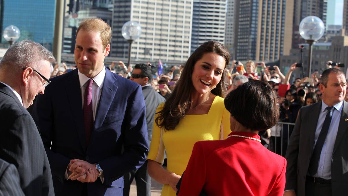 Prince William, Duke of Cambridge and Catherine, Duchess of Cambridge on their first day in Sydney pictured at the Sydney Opera House. Pic: Ben Rushton