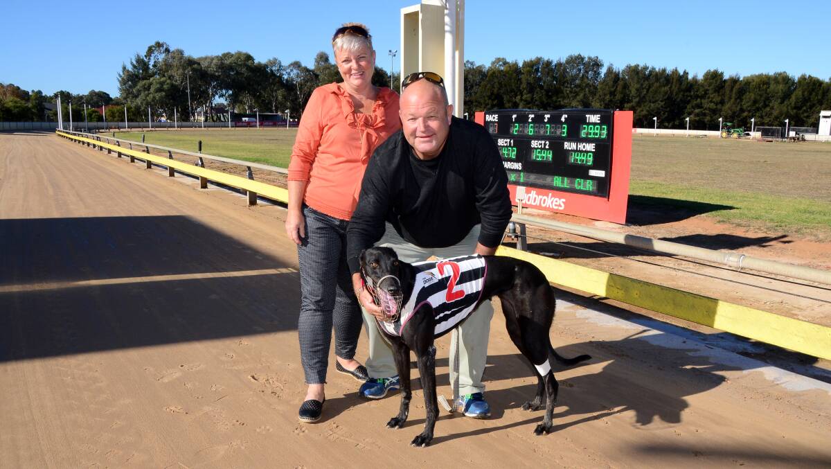 KEEPING THEM HONEST: Dubbo Greyhound Club president Shayne Stiff, pictured beside Charmaine Roberts, is standing in the South Ward for the Dubbo Regional Council election on September 9. Photo: BELINDA SOOLE