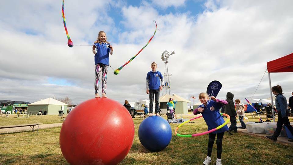 BALANCING ACT: See the Gulgong Public School's Ten Dollar Circus at the Mudgee Small Farm Field Days.