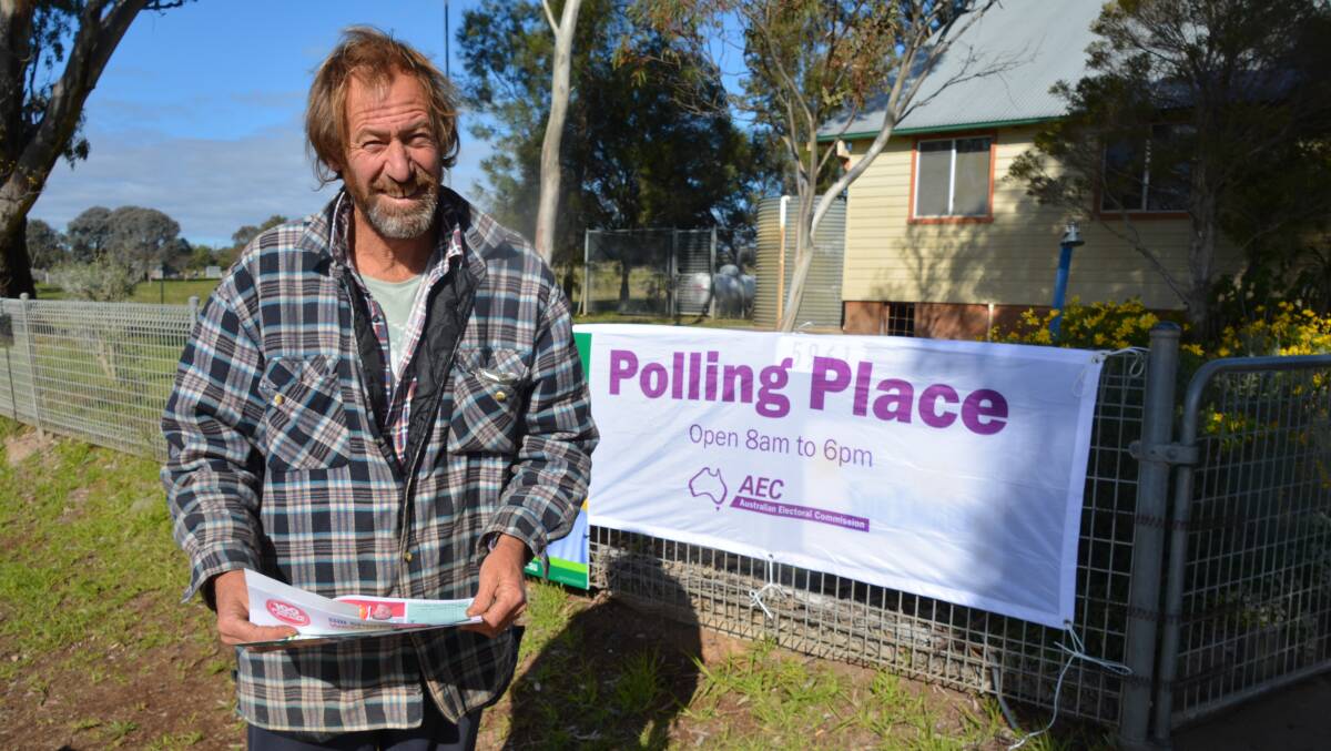 Mark McLean voted absentee in the historic village of Stuart Town. Photo: Farren Hotham