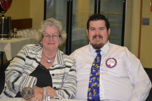 Outgoing president Val Smith and incoming president Duncan Chapman.