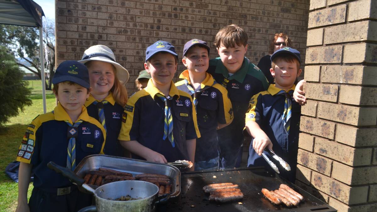 The scout hall sausage sizzle team in Wellington.