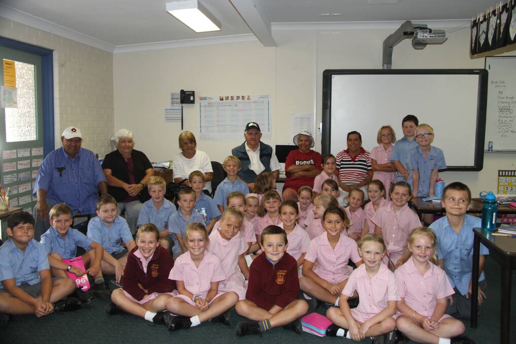St Mary’s Primary students with the Elders.