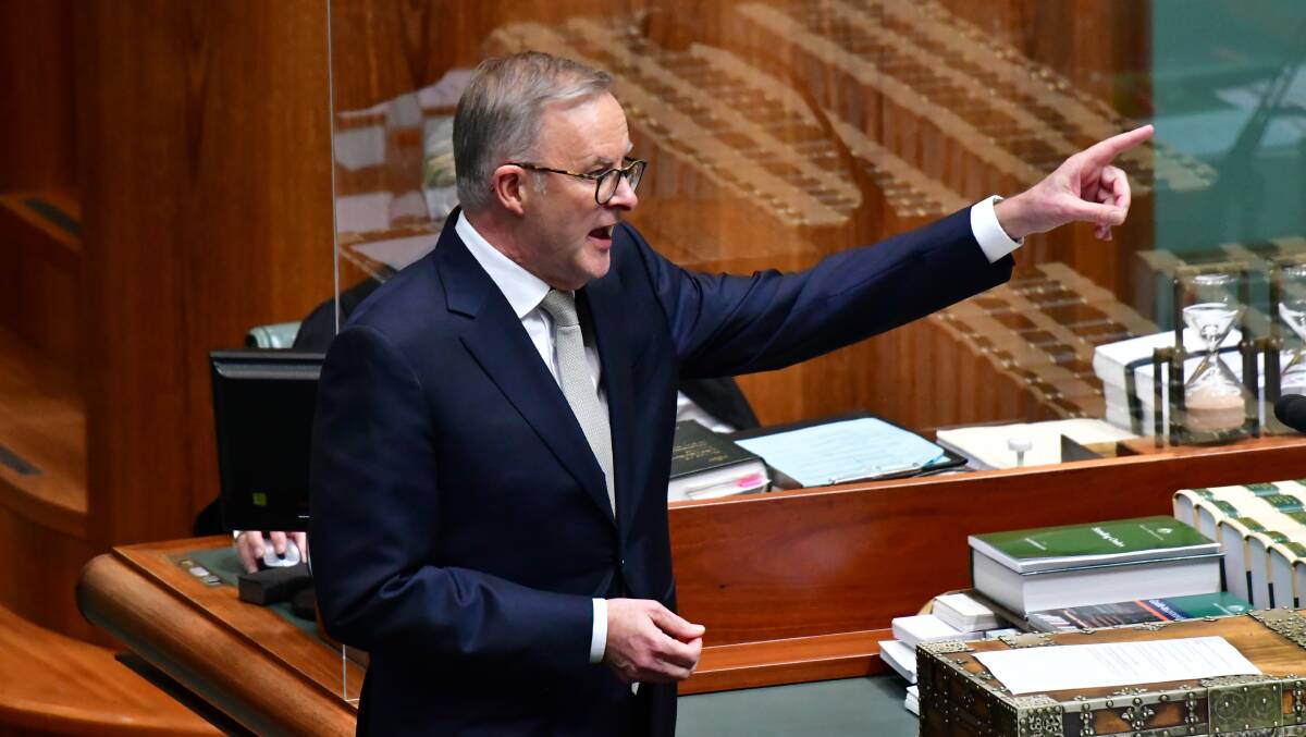Prime Minister Anthony Albanese in question time on Wednesday. Picture: Elesa Kurtz