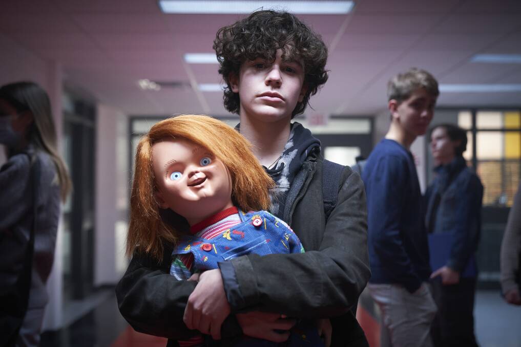 ABOVE: Jake Wheeler takes Chucky to school. Why? I don't know. 