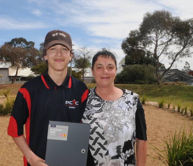 SUCCESS STORY: Tyrell Ryan with his very proud grandmother Margaret Ryan. Photo: RYAN YOUNG