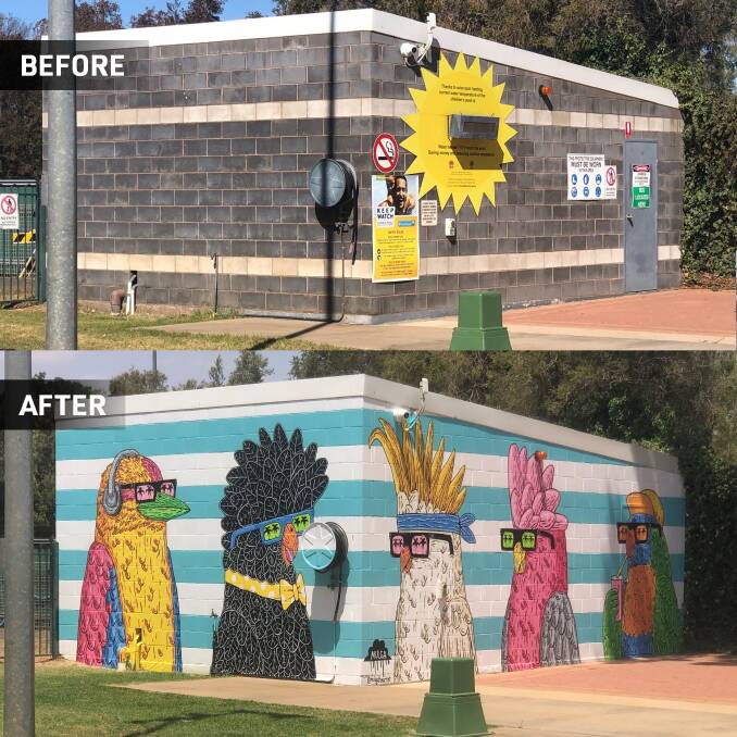 TRANSFORMATION: The wall then and now. Photo: SUPPLIED