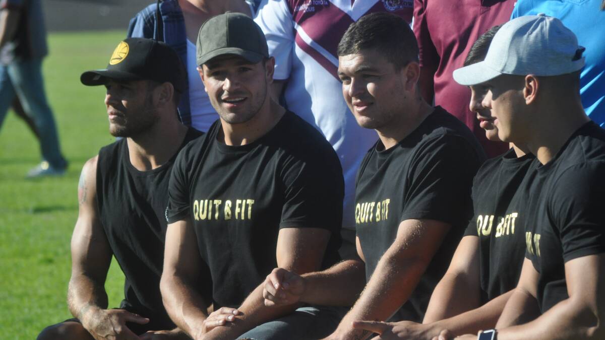 ON BOARD: From left, Will Smith, Braidon Burns, Ash Taylor and Tyrell Fuimaono at Kennard Park on Sunday. Photo: NICK McGRATH