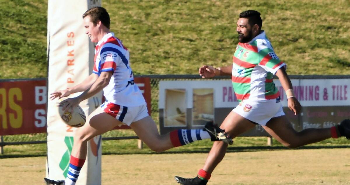 WOW: Joey Dwyer scored six tries, coming within an ace of emulating the seven-try record effort of winger Bob Jayet at Narromine almost 50 years ago. 