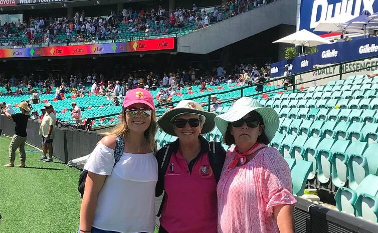 CRICKET: Bianca and Loren Douglas with Marie Cornish represented Wellington District Cricket at the Sydney Cricket Ground on Day 4. Photo: CONTRIBUTED