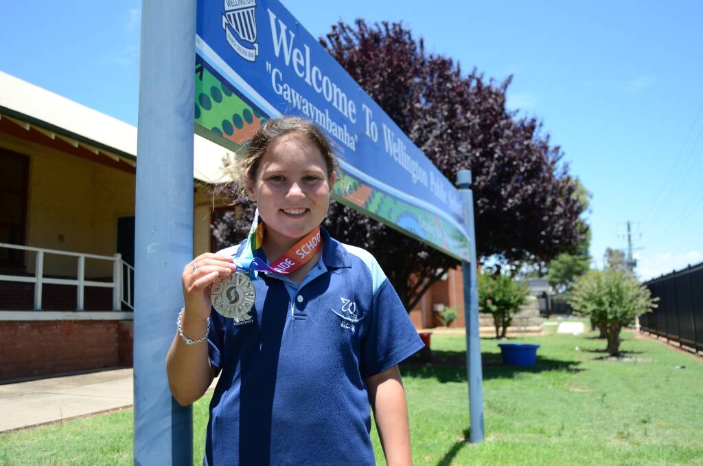 SILVER: Naylise Thompson, a Year 5 student at Wellington Public School, has taken out silver at the 2017 Pacific School Games. Photo: Elouise Hawkey