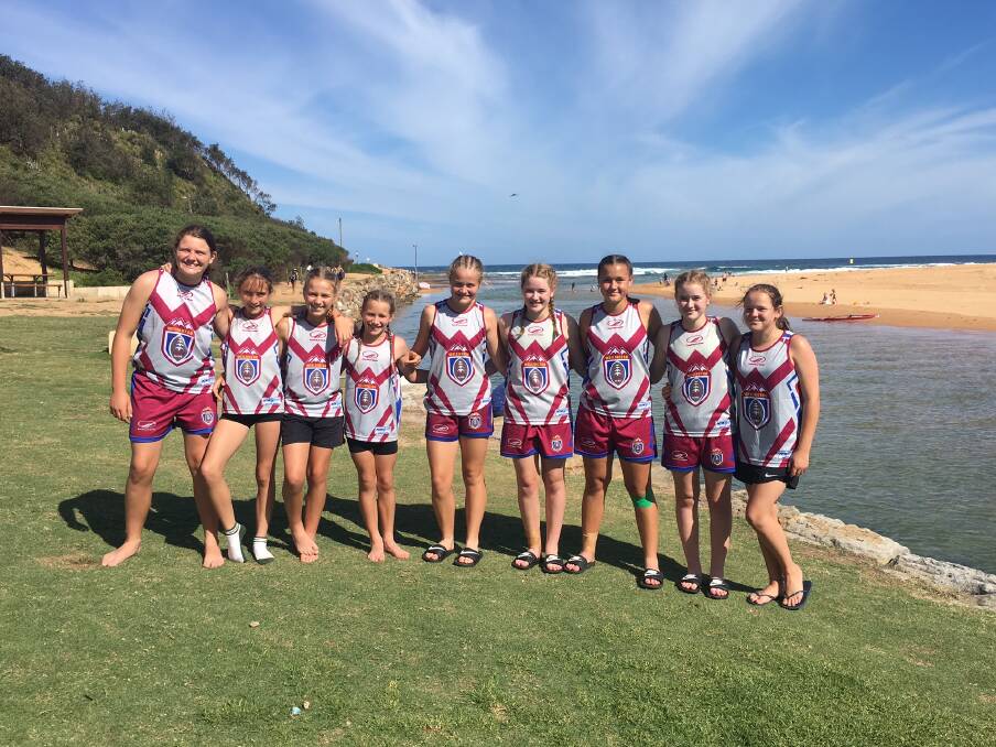 REPRESENT: The girls' touch team at Narrabeen. Photo: Contributed