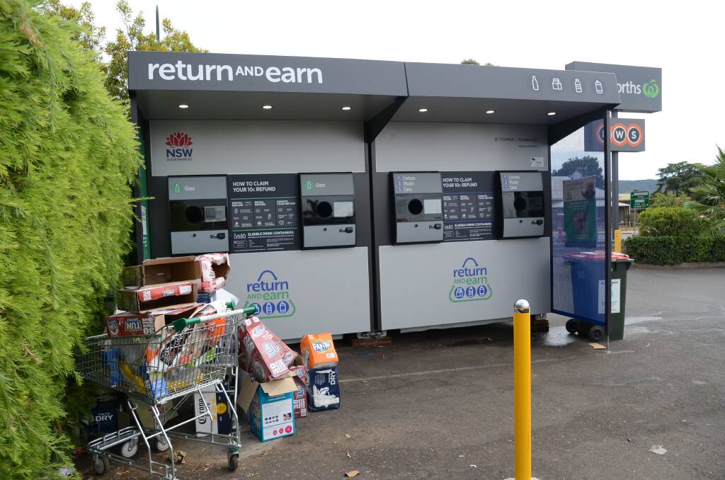 MACHINE: Residents in the Wellington region have recycled more than 180,000 bottles at the Return and Earn vending machine in the Woolworths car park since December 1. Photo: ELOUISE HAWKEY