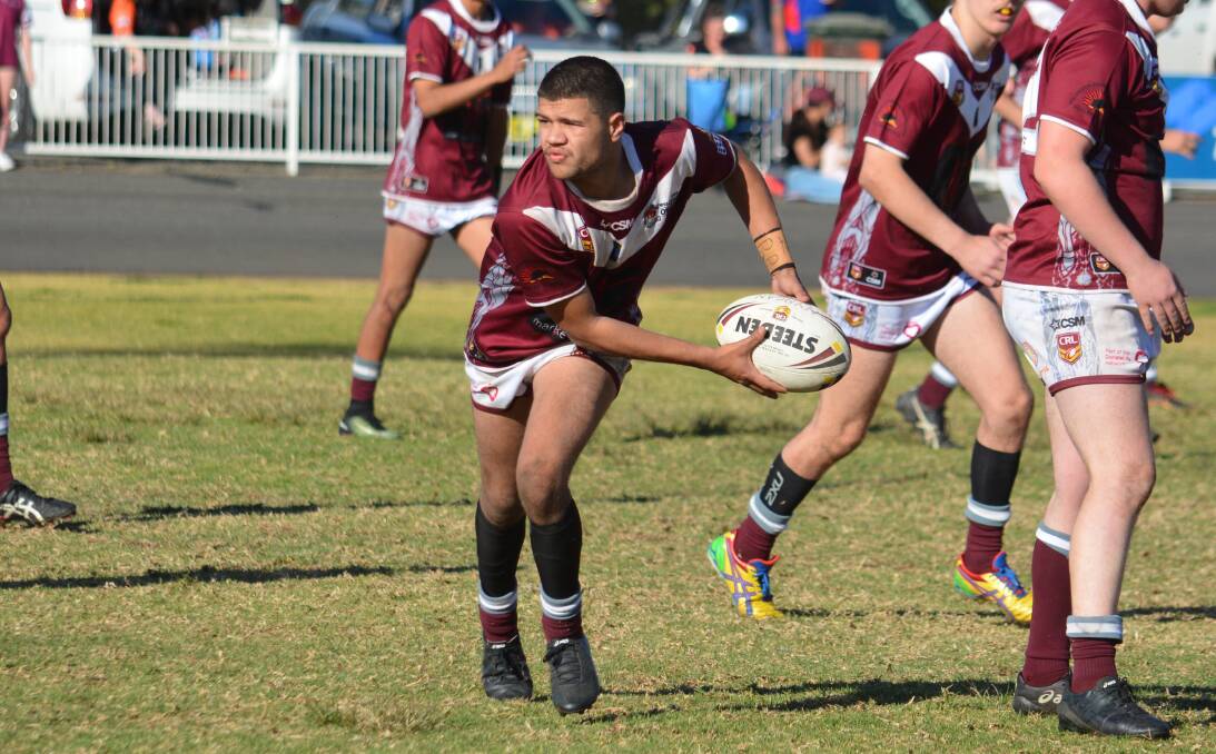 Wellington Cowboys player Elijah Colliss scored a try against the Cowra Magpies on the weekend. Photo: Nick Guthrie. 