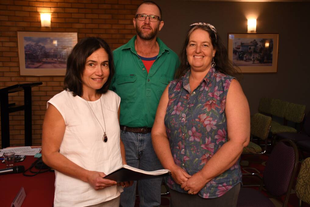Consult: FHA panel review chair Michele Lawrence, Wellington producer Evan Frankham and Tottenham farmer Kathy Fragar. Photo: Belinda Soole. 