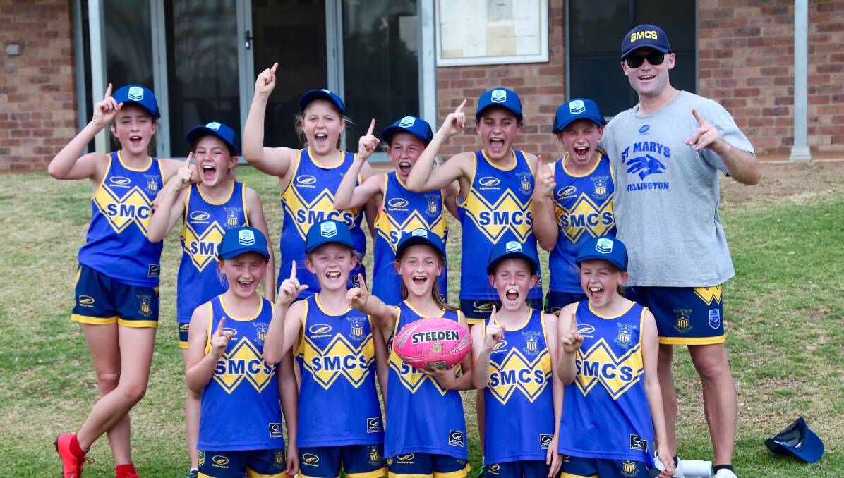 Number one: St Mary's Catholic School Wolf Pack won the Year 7-8 Regional Touch Carnival, which was held in Dubbo. Photo: Supplied. 