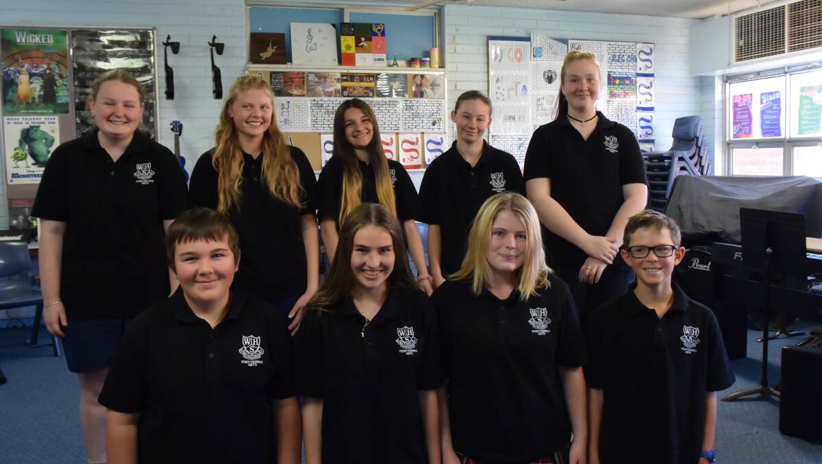 The voice: The nine Wellington High students who will be performing in the 2019 School Spectacular. Photo: Taylor Jurd. 