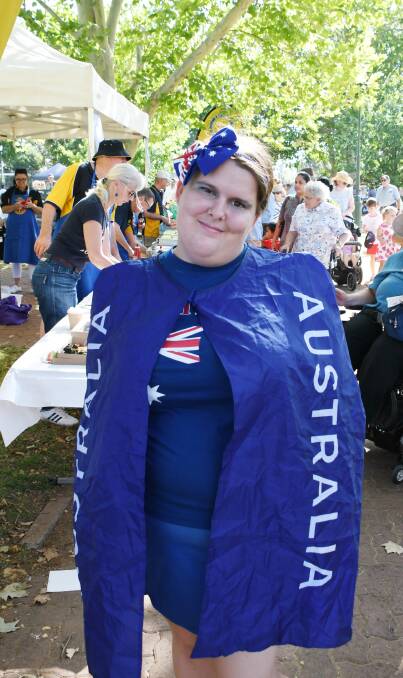 Left: Chloe Gaffney celebrating at Dubbo's Australia Day ceremony last year. Photo: Amy McIntyre.