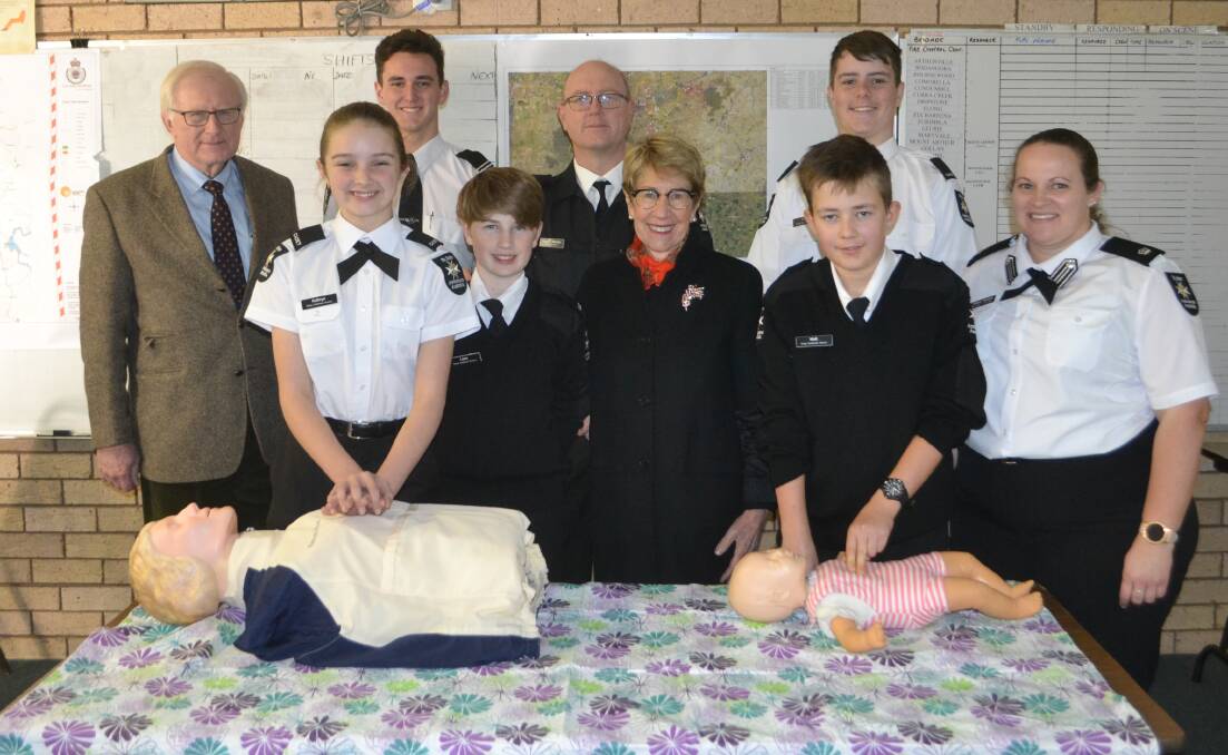 NSW Governor Margaret Beazley, together with her husband Dennis Wilson, were given a tour of the Wellington St John Ambulance facility on Wednesday. Photo: Taylor Jurd.
