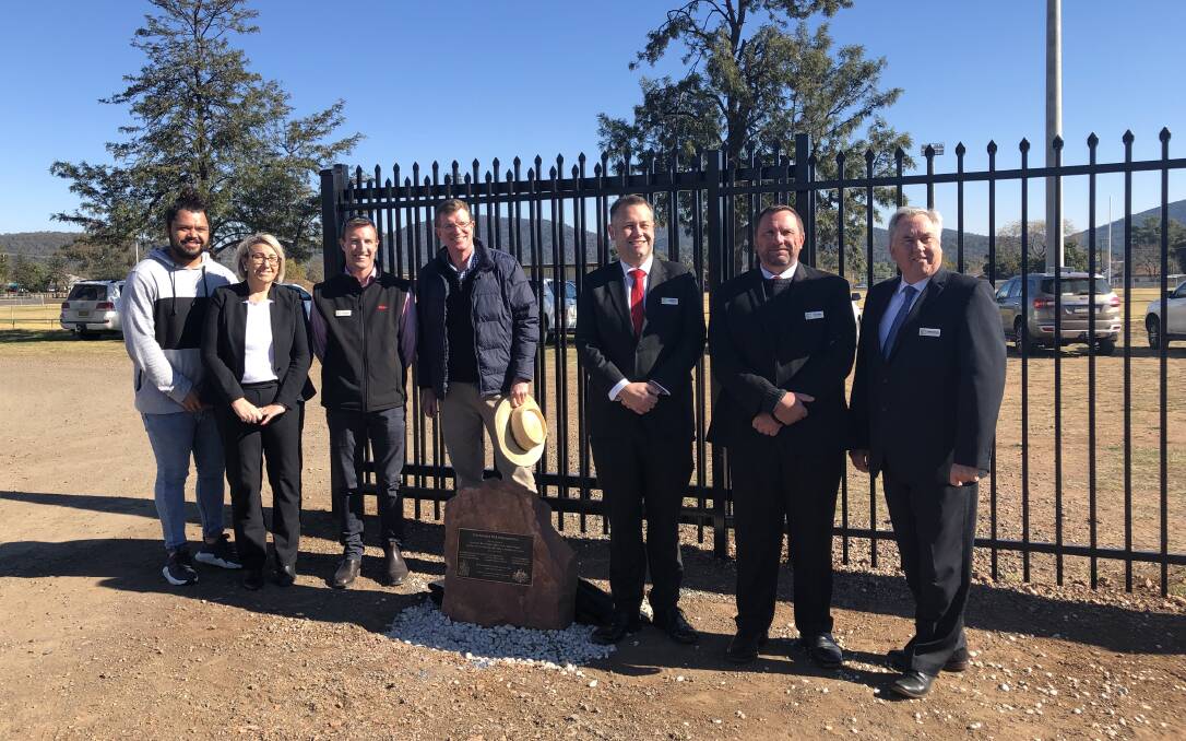 Local sporting identities plus government, and council representatives attended the offical opening of the Kennard Pakr upgrades. Photo: Supplied.