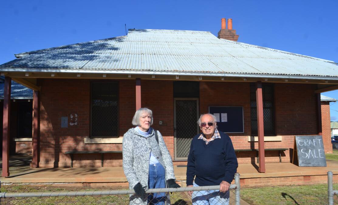 Possible new home: Dorothy and Neil Blake from the Wellington Historical Society, at the old Police Station which will lilkely be the new premises for the Oxley Museum. Photo: Taylor Jurd. 