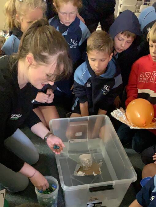 The engineers visited Wellington Public School earlier this week. Photo: Supplied 